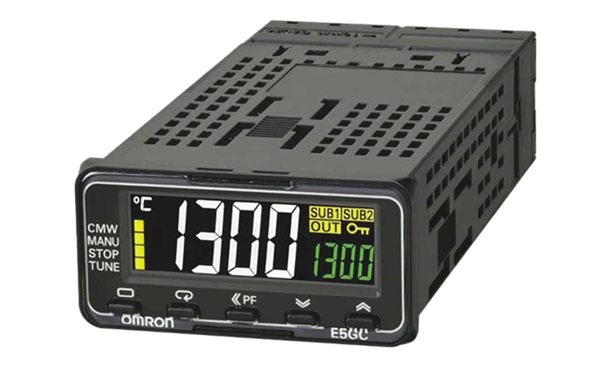 Omron E5GC-CX2ACM-000, E5GC Panel Mount PID Temperature Controller, 48 x 48mm, 1 Output Linear, Analogue, 4-20 mA, 100 → 240 V ac Supply - generaltechuae