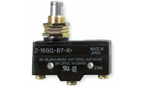 Omron Z-15GQ-B7-K, Z Series Plunger Limit Switch, NO/NC, IP00, SPDT, Thermosetting Resin Housing, 500V ac Max, 15A Max