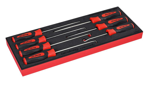 Snap-on SGLAS01FSETFR | 7 pc Instinct Heavy-Duty Pick Set with PRO-FI Organizer, Red