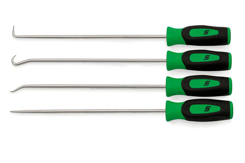 Snap-on SGLASA204CG | 4 pc Instinct Soft Grip Long Pick Set, Green | 4-piece long set, soft grip