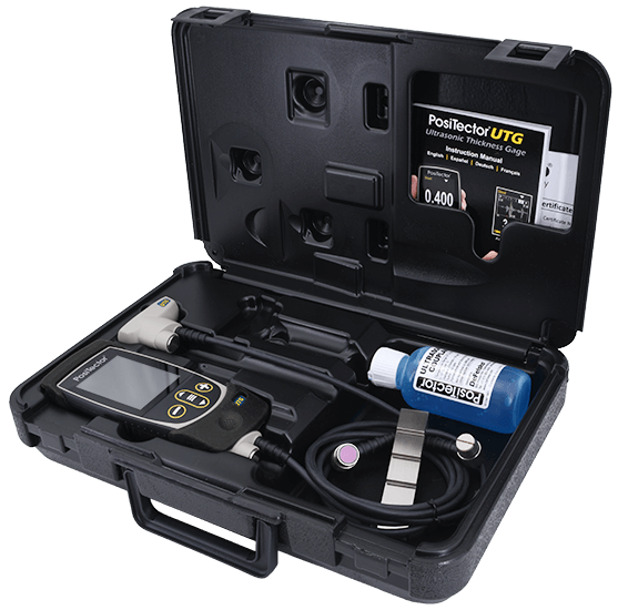 DeFelsko KITUT1 | Ultrasonic Inspection Kit, UTG C + UTG M | Standard Body, Inch Step Block - generaltechuae