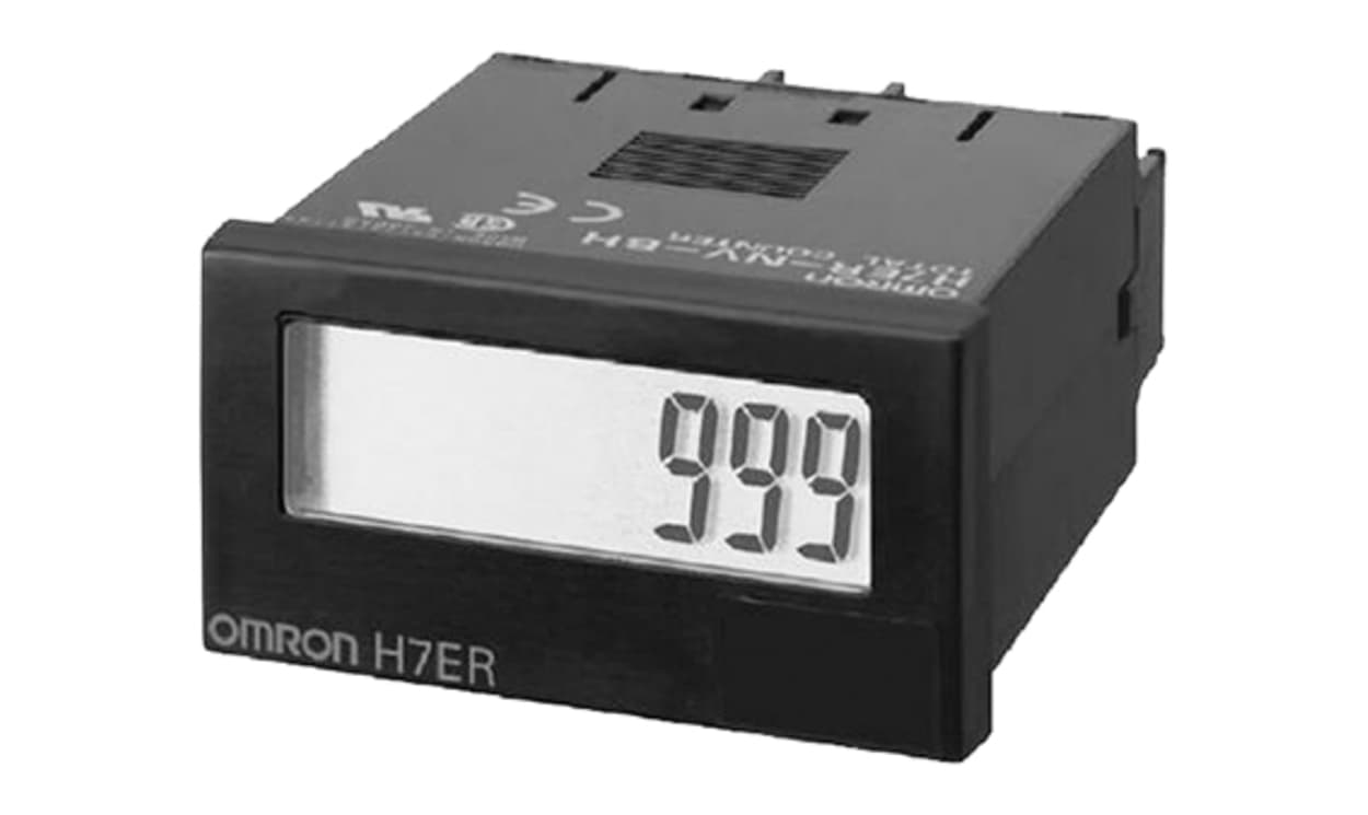 Omron H7ER-NV-BH, H7ER Tachometer, 4 Digit LCD, 1kHz, 4.5 → 30 V dc
