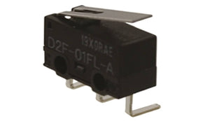Omron D2F-01FL-A, Hinge Lever Micro Switch, Right Angle PCB Terminal, 100 mA @ 30 V dc, SPDT, IP40