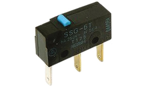 Omron SSG-5T-5, Pin Plunger Subminiature Micro Switch, Tab Terminal, 5 A @ 125 V ac, SPDT, IP40
