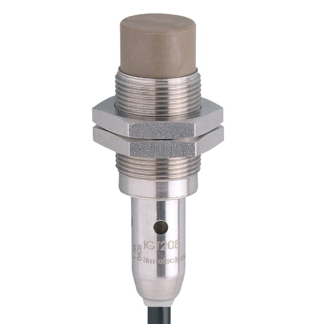 ifm IGT208, Inductive Threaded Barrel Proximity Sensor, M18, 12 mm Detection, PNP NO, 10 → 36 V dc