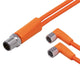 ifm EVT341, Straight Male 1 way M12 to Right Angle Female 2 way M8 Sensor Actuator Cable, 600mm