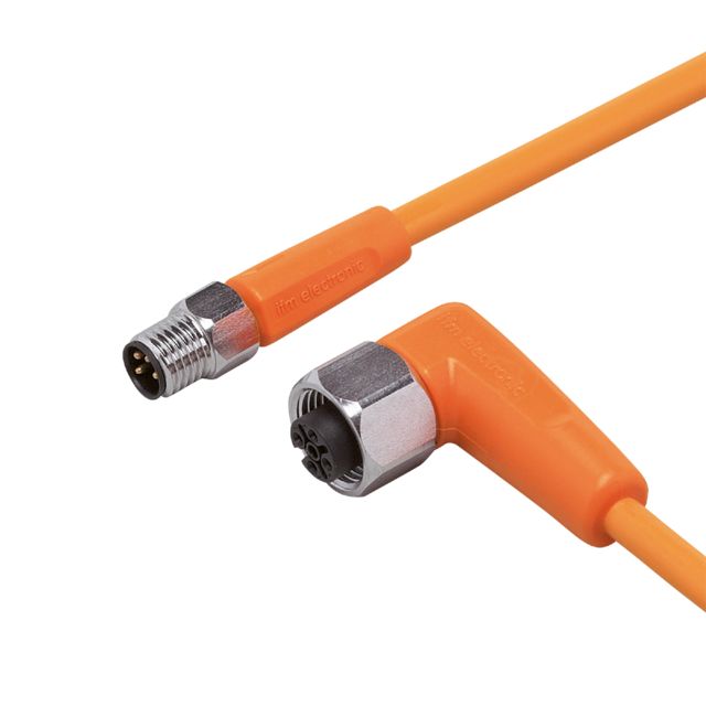 ifm EVT307, Straight Male 1 way M8 to Right Angle Female 1 way M12 Sensor Actuator Cable, 300mm