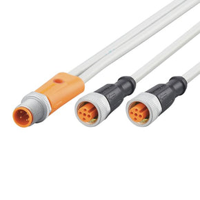ifm EVW178, Straight Male 2 way M12 to Straight Female 2 way M12 Sensor Actuator Cable, 300mm