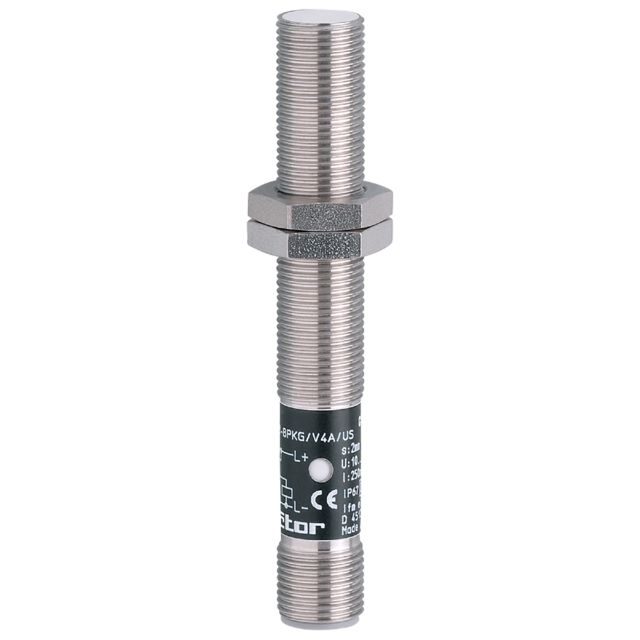 ifm IF5851, Inductive Threaded Barrel Proximity Sensor, M12, 2 mm Detection, PNP NO, 10 → 36 V dc