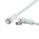 ifm EVF504, Right Angle Male 4 way M12 to Straight Female 5 way M12 Communication Cable, 250mm