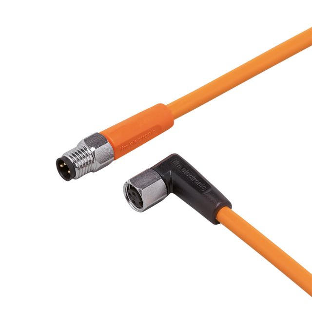 ifm EVT159, Straight Male 1 way M8 to Right Angle Female 1 way M8 Sensor Actuator Cable, 10m