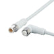ifm EVF503, Straight Male 4 way M12 to Right Angle Female 5 way M12 Communication Cable, 20m