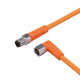 ifm EVT283, Straight Male 1 way M8 to Right Angle Female 1 way M8 Sensor Actuator Cable, 300mm