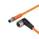 ifm EVT303, Straight Male 1 way M8 to Right Angle Female 1 way M12 Sensor Actuator Cable, 300mm