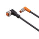 ifm EVC373, Right Angle Male 4 way M8 to Right Angle Female 5 way M12 Communication Cable, 300mm