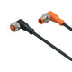 ifm EVC039, Right Angle Male 1 way M12 to Right Angle Female 1 way M12 Actuator/Sensor Cable, 5m