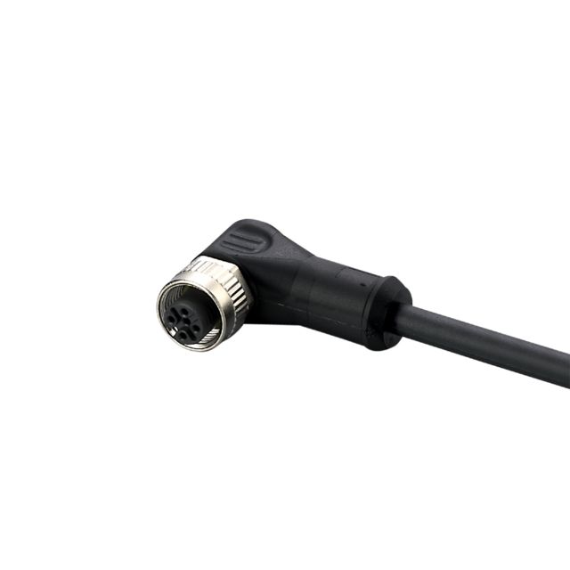 ifm E12340, Right Angle Female 1 way M12 to Unterminated Actuator/Sensor Cable, 10m