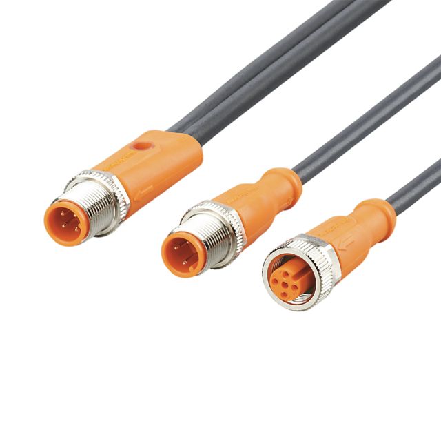 ifm EVC694, Straight Male 5 way M12 to Straight Female 5 way M12 Communication Cable, 2m