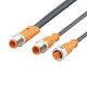 ifm EVC862, Straight Male 5 way M12 to Straight Female 5 way M12 Communication Cable, 500mm