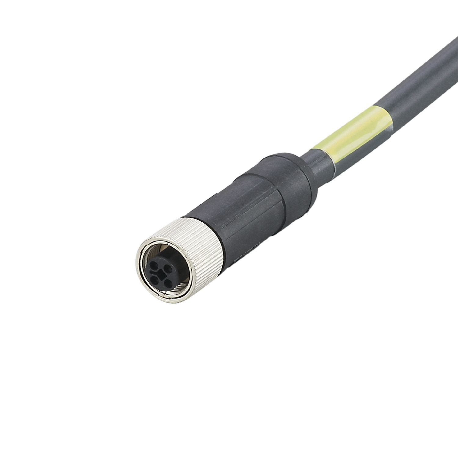 ifm E12497, Power 1.5 mm² 4 Core Power Cable, Black Polyurethane PUR, 20m