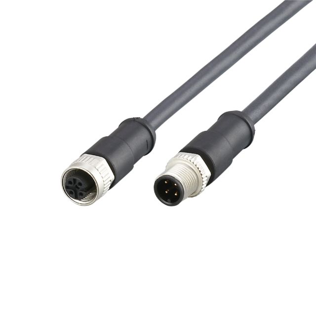 ifm E12535, Straight Male 1 way M12 to Straight Female 1 way M12 Actuator/Sensor Cable, 7m