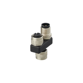 ifm E12481, Side Entry, Top Entry 1 Pole M12 Plug to 2 Pole M12 Socket Adapter
