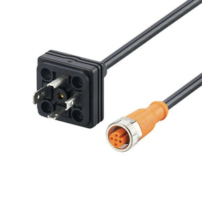 ifm E12727, Straight Male 1 way Valve Connector to Straight Female 1 way M12 Actuator/Sensor Cable, 400mm