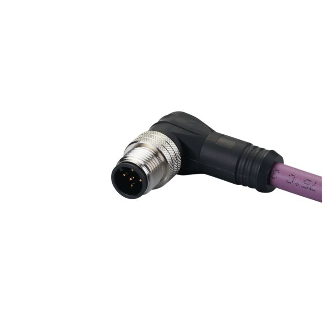 ifm E12347, Right Angle Male 1 way M12 to Unterminated Actuator/Sensor Cable, 10m