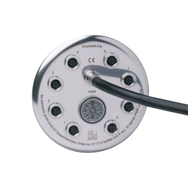 ifm E11847, Top Entry 8 Pole M12 Socket Adapter