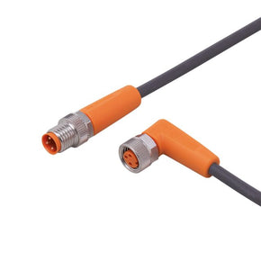 ifm EVC448, Straight Male 3 way M8 to Right Angle Female 3 way M8 Communication Cable, 500mm