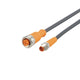 ifm EVC516, Straight Male 3 way M8 to Straight Female 5 way M12 Communication Cable, 15m