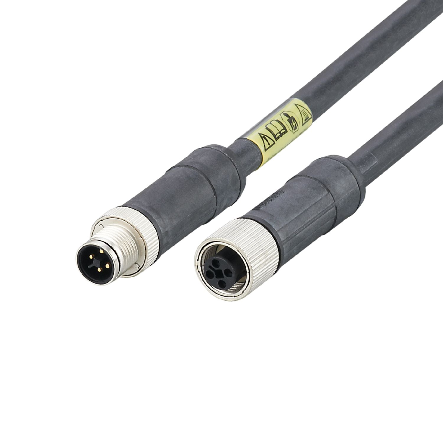 ifm E12429, Power 1.5 mm² 4 Core Power Cable, Black Polyurethane PUR, 20m