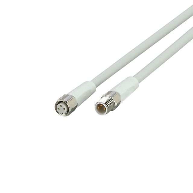ifm EVF146, Straight Male 3 way M8 to Straight Female 3 way M8 Communication Cable, 5m