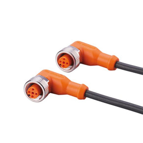 ifm EVC564, Right Angle Male 4 way M12 to Right Angle Female 5 way M12 Communication Cable, 800mm