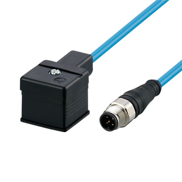 ifm E12509, Straight Male 1 way M12 to Right Angle Female 1 way Valve Connector Actuator/Sensor Cable, 600mm