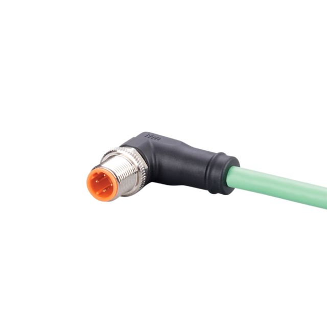 ifm EVC901, Right Angle Male 4 way M12 to Right Angle Male 4 way M12 Communication Cable, 20m
