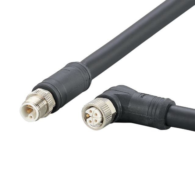ifm E12658, Power 2.5 mm² 5 Core Power Cable, Black Polyurethane PUR, 250mm