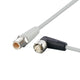 ifm EVF052, Straight Male 4 way M12 to Right Angle Female 5 way M12 Communication Cable, 300mm