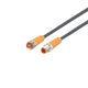 ifm EVC700, Straight Male 3 way M8 to Straight Female 3 way M8 Communication Cable, 2.5m