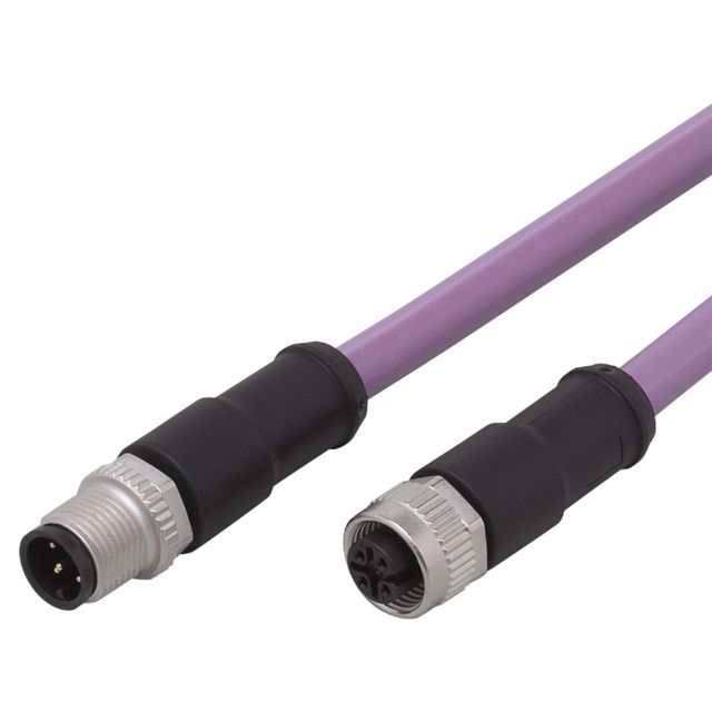 ifm E11594, Straight Male 1 way M12 to Straight Female 1 way M12 Actuator/Sensor Cable, 5m