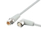 ifm EVF046, Straight Male 4 way M12 to Right Angle Female 5 way M12 Communication Cable, 300mm