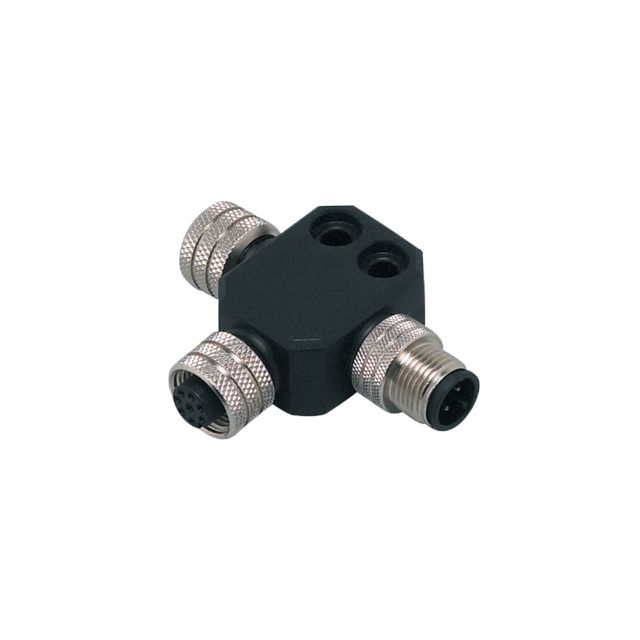 ifm E11566, 1 Pole M12 Plug to 2 Pole M12 Socket Adapter