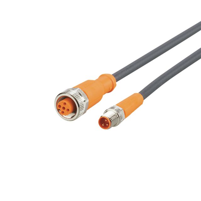 ifm EVC416, Straight Male 3 way M8 to Straight Female 3 way M12 Communication Cable, 1.5m