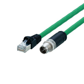 ifm E12632, E126, 5m, Green M12 to Male RJ45 Male, Shielded, Terminated Polyurethane Sheath