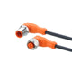 ifm EVM092, Right Angle Male 1 way M12 to Right Angle Female 1 way M12 Sensor Actuator Cable, 5m