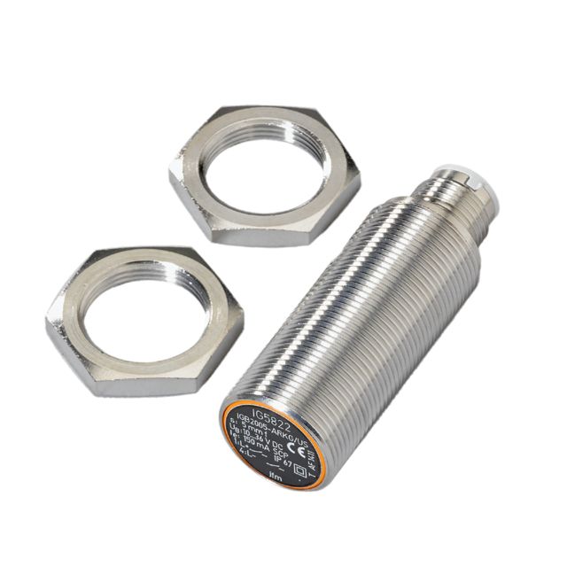 ifm IG5822, Inductive Threaded Barrel Proximity Sensor, M18, 5 mm Detection, PNP/NPN NO, 10 → 36 V dc