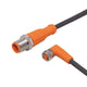 ifm EVC214, Straight Male 1 way M12 to Right Angle Female 1 way M8 Actuator/Sensor Cable, 5m