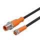 ifm EVC240, Straight Male 1 way M12 to Straight Female 1 way M8 Actuator/Sensor Cable, 300mm