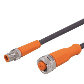 ifm EVC296, Straight Male 1 way M8 to Straight Female 1 way M12 Actuator/Sensor Cable, 600mm
