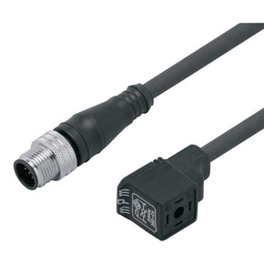 ifm E11438, Straight Male 1 way M12 to Right Angle Female 1 way Valve Connector Actuator/Sensor Cable, 1m